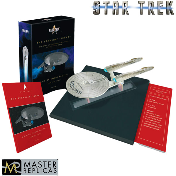 Master Replicas Star Trek 2009 Movie U.S.S. Enterprise NCC-1701 Kelvin Timeline Book and Ship